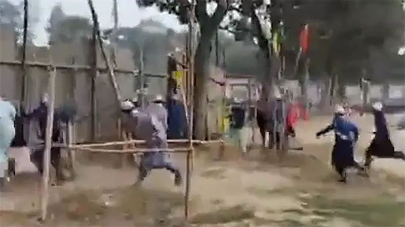 উগ্রবাদীদের তাণ্ডবে পণ্ড হলো জয়পুরহাটে নারীদের ফুটবল ম্যাচ