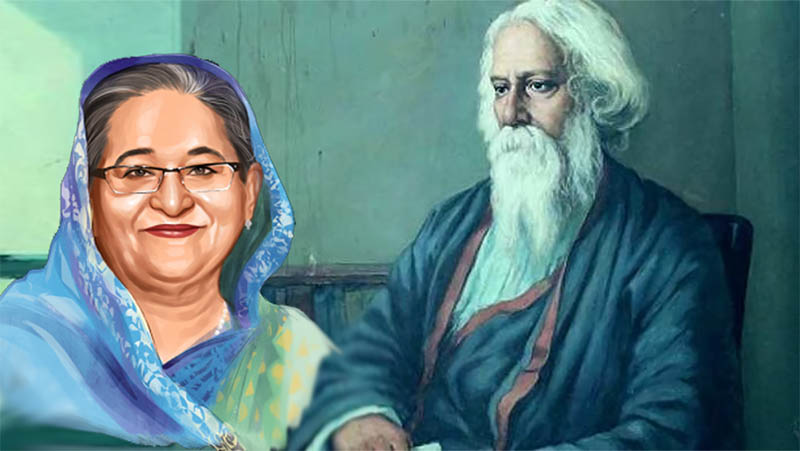 রবীন্দ্রজয়ন্তীতে বঙ্গবন্ধুকন্যার বাণী: রবীন্দ্রনাথ থেকে শক্তি নিয়ে আবার জাগতে হবে