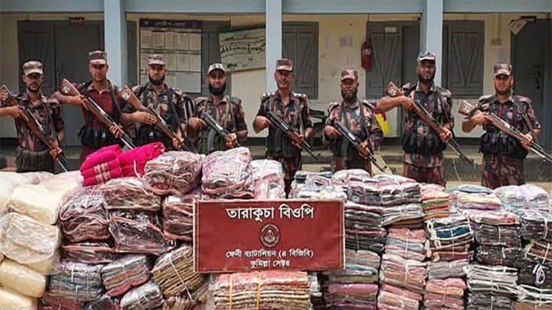 ফেনীতে কোটি টাকার ভারতীয় পণ্য জব্দ
