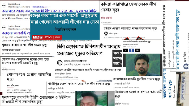 জাকার্তা মেথডে কারাগারে হত্যা করা হচ্ছে আওয়ামী লীগের নেতাকর্মীদের?