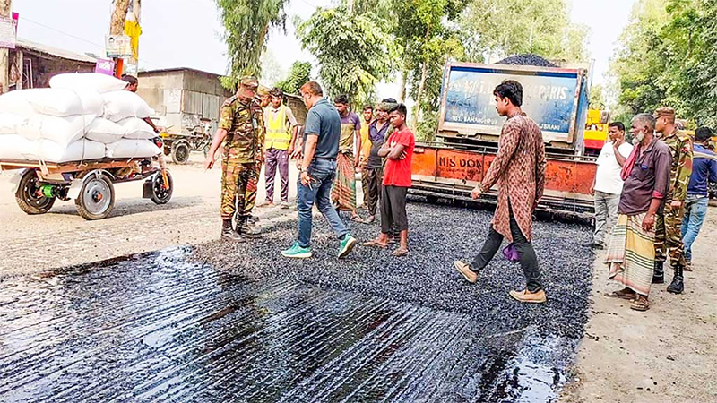 রংপুর-সৈয়দপুর মহাসড়কের সংস্কার: ৩৬৫ টন পাথর গায়েব