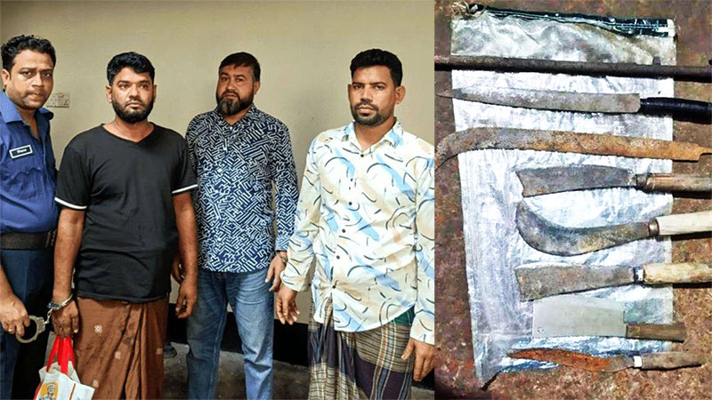 ফেনীতে দেশীয় অস্ত্রসহ ছাত্রদলের দুই নেতা আটক