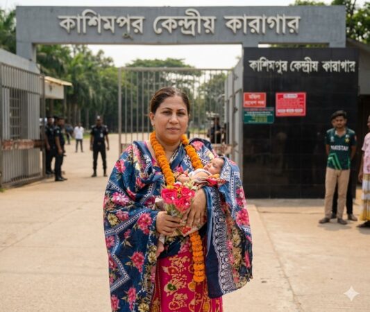  একরাত কারাগারে থেকে মুক্তি পেলেন এক মাসের শিশু ও তার মা শিল্পী আক্তার