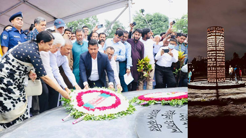 নারায়ণগঞ্জে দেশের প্রথম ‘জুলাই শহীদ স্মৃতিস্তম্ভে’ আগুন, একে একে সারাদেশে পুড়ছে ‘জুলাই স্তম্ভ’