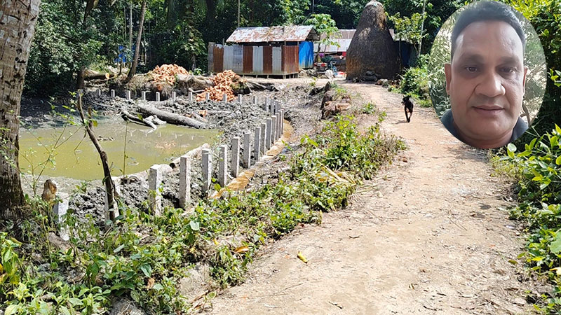ফেনীতে দাবিকৃত চাঁদা না দেওয়ায় সড়কের কাজ বন্ধ করে দিয়েছেন বিএনপি নেতা